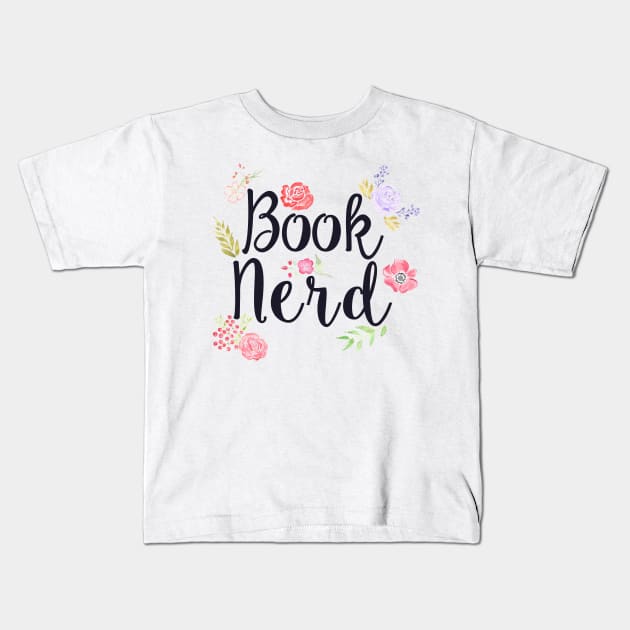 Book Nerd Kids T-Shirt by rainilyahead